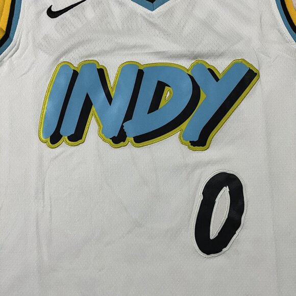 Indiana Pacers #0 Tyrese Haliburton White NBA Jersey - Picture 3 of 6